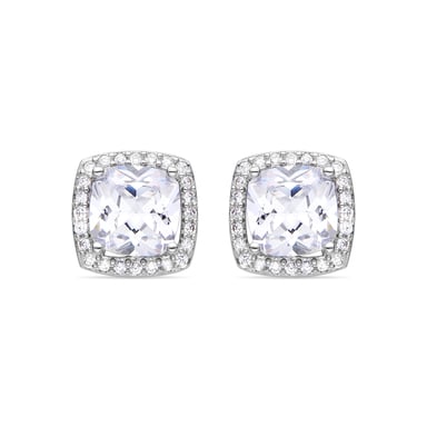 Luxenter Rhodium Plated Brilliant Zirconia Earrings - Derlim