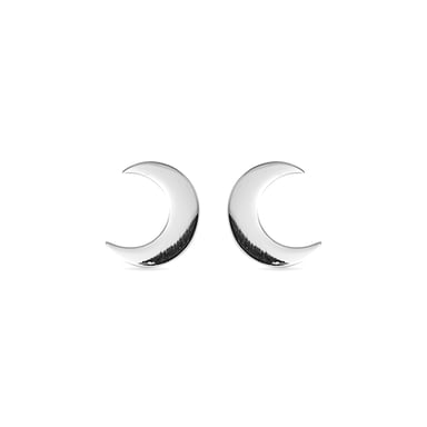 Luxenter Sterling Silver 925 Rhodiumpläterade Örhängen - Halvmåne