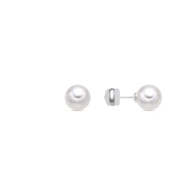Luxenter earrings with white pearl silver finish - Wasai