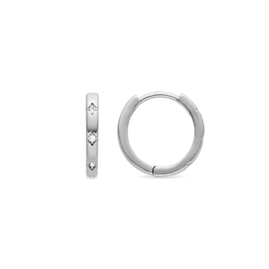 Luxenter Earrings with Shiny Zirconia silver finish - Unya