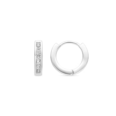 Luxenter Earrings with Shiny Zirconia silver finish - Docri