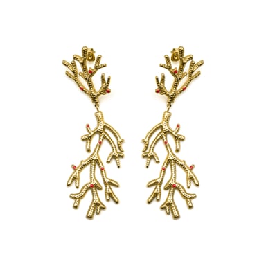 Luxenter 18k gold finish earrings - Ikuzol