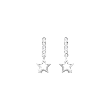 Luxenter rhodium plated brilliant zirconia earrings - Yasio