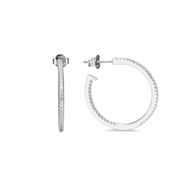 Luxenter Sterling Silver 925 earrings with rhodium plated brilliant zirconia - Xoma