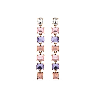 Luxenter Earrings with Purple Crystal 18k gold finish - Moray