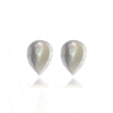 Luxenter 925 Sterling Silver earrings with rhodium plated white mother of pearl - Yedia