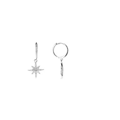 Luxenter Sterling Silver 925 earrings with rhodium plated brilliant zirconia - Lapai