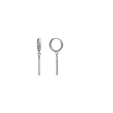 Luxenter Rhodium Plated Brilliant Zirconia Earrings - Remin