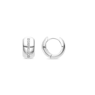Luxenter Earrings with Shiny Zirconia silver finish - Shapa