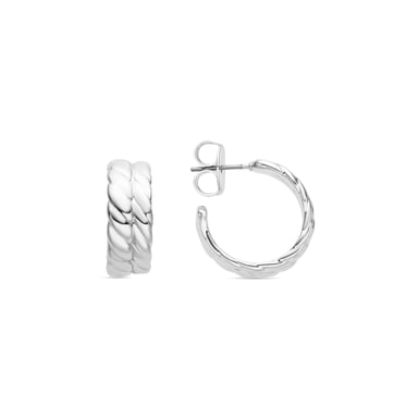 Luxenter silver finish earrings - Thety