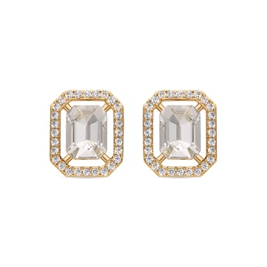 Luxenter Earrings with Shiny Zirconia 18k gold finish - Surin