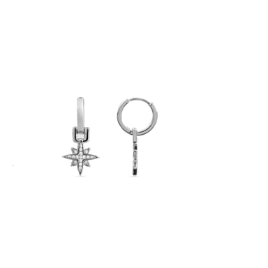 Luxenter Rhodium Plated Brilliant Zirconia Earrings - Sionqui