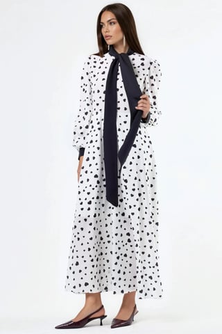 Heart Patterned Maxi Dress