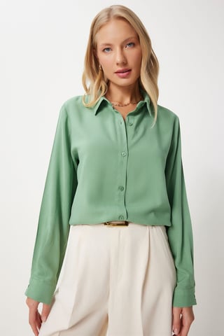 Poplin Button-Up Shirt with Collar