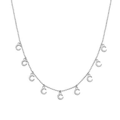 Luxenter Rhodiumpläterat halsband med briljanta zirkoner - Sadil