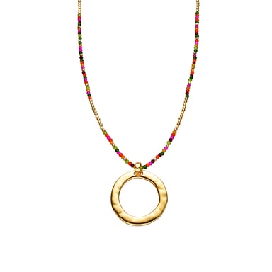 Luxenter Necklace with Pink Crystal 18k gold finish - Miota