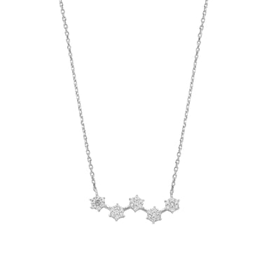 Luxenter Sterling Silver 925 Necklace with Rhodium Plated Brilliant Zirconia - Rani