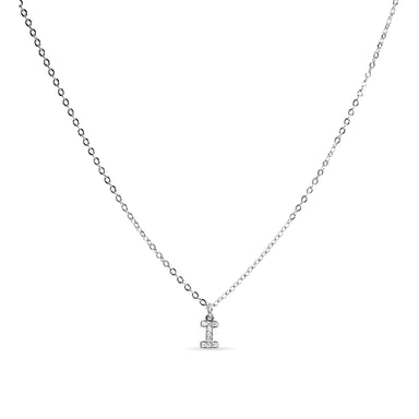Luxenter Necklace with Shiny Zirconia silver finish - Alphabet