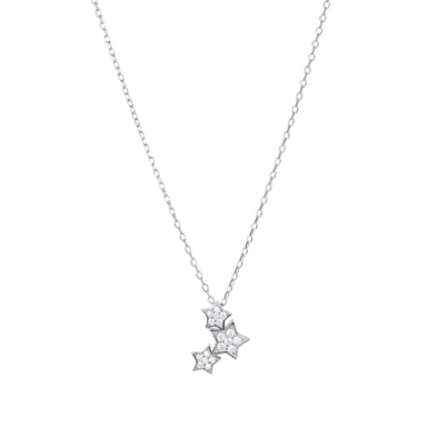 Luxenter Sterling Silver 925 Halsband med Rhodiumpläterad Briljant Zirkonia - Familj