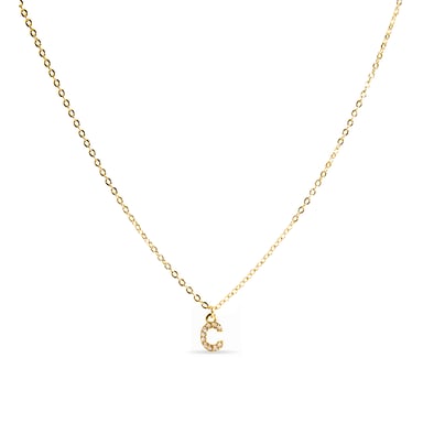 Luxenter Necklace with Shiny Zirconia 18k gold finish - Alphabet