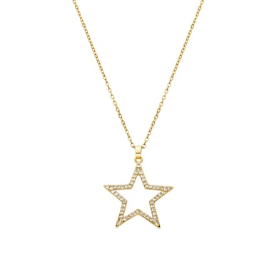 Luxenter Necklace with Shiny Zirconia 18K gold finish - Sanem