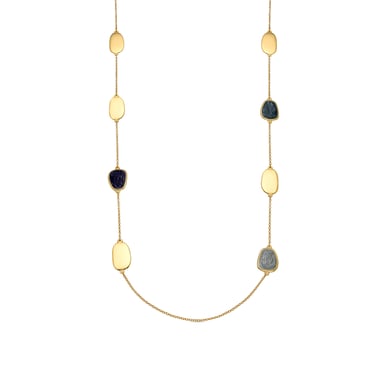 Luxenter Necklace with Blue Lacquer 18k gold finish - Talyu