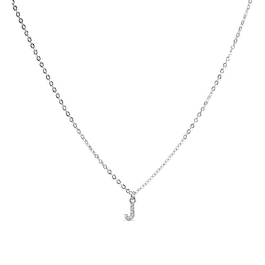 Luxenter Necklace with Shiny Zirconia silver finish - Alphabet