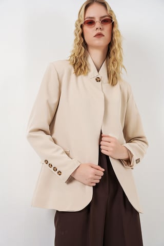 Oversized Shawl Collar Blazer