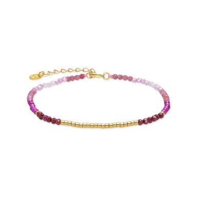 Luxenter 925 Sterling Silver and Rose Crystal bracelet finished in 18k yellow gold - Vados