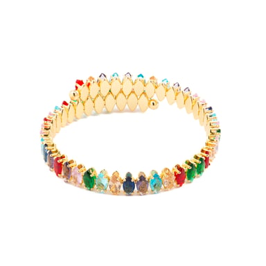 Luxenter Bracelet with Multicolour Crystal 18k gold finish - Nex