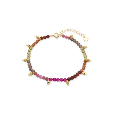 Luxenter 925 Sterling Silver Bracelet with Multicoloured Crystal finished in 18K yellow gold - Noi