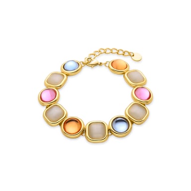 Luxenter Multicolour Crystal Bracelet finished in 18K yellow gold - Mantis