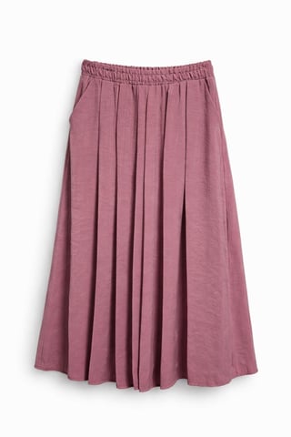 High Waist Maxi Skirt with Drawstring Waist