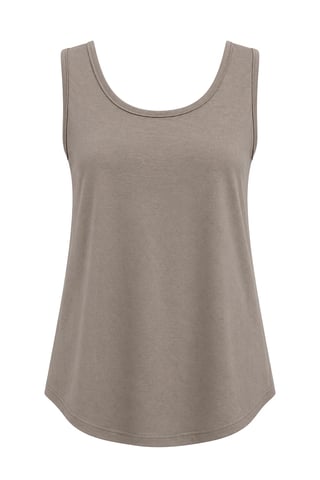 Casual U Neck Cotton Blend Tank Top