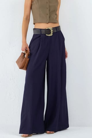 High Waist Wide Leg Pants with Pleats
