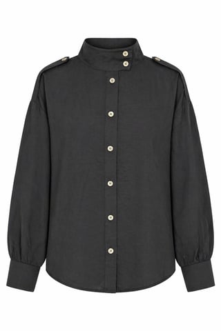 Mandarinkrag T-shirt med knappar