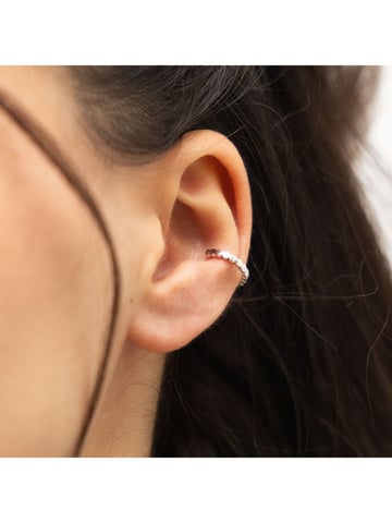 Zeeme Basic Ear clip Silver 925 rhodium-plated 12mm diameter