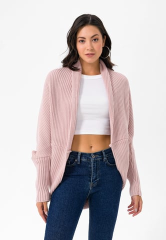 Cardigan Batwing Long Sleeve Cardigan Wool Blended