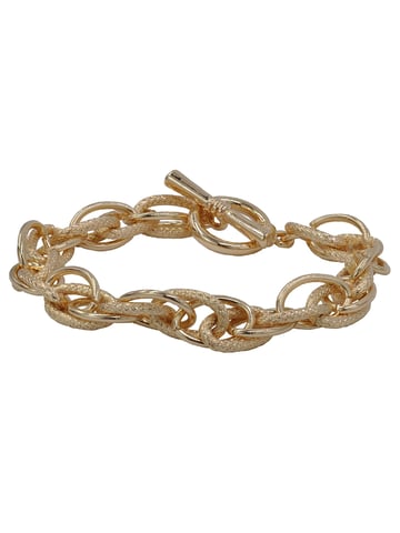 Steuer Modeschmuck Bracelet Metal gold-plated textured 20cm