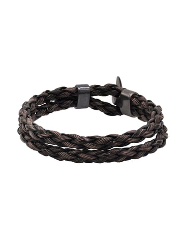 Steuer Modeschmuck Bracelet Brown braided imitation leather