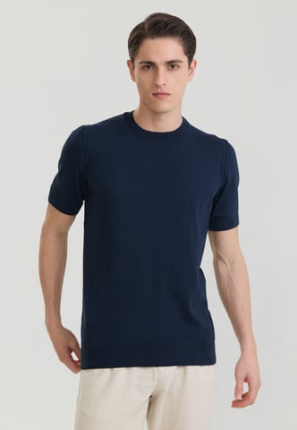 T-Shirt Basic Crew Neck Knit T-Shirt