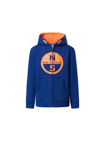 North Sails Hoodie Rits met maxi-logo