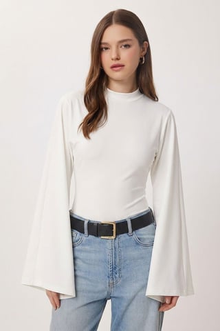 Crew Neck Long Sleeve Blouse