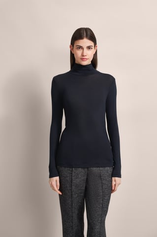 Bugatti Damen Rollkragenshirt aus elastischer Modalware