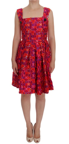 Dolce Gabbana Klänning Geometrisk Tryck Mini Klänning