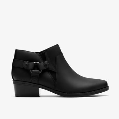 Danyelle Gema Black Oily Lea Boots
