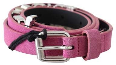 Just Cavalli Rosa Silver Chrome Metallspänne Midjebälte