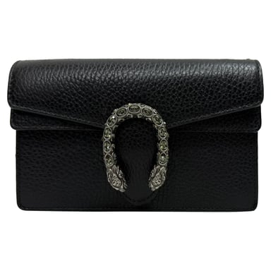 Gucci Mini Dionysus Axelväska i Svart Läder