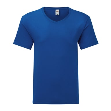 Fruit of the Loom Mens Iconic 150 V Neck T-Shirt (Royal Blue)