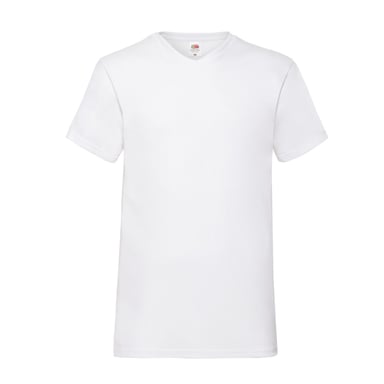 Fruit of the Loom Mens Valueweight Plain V Neck T-Shirt (White)